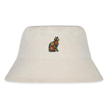 Flower cat in midnight blue - Stanley/Stella Recycled Bucket Hat - natural - Front