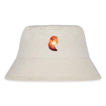 Sunset silhouette profile - Stanley/Stella Recycled Bucket Hat - natural - Front