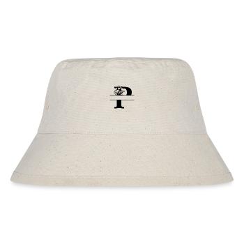 Personalisierter Blumenbuchstabe P - Stanley/Stella recycelter Bucket Hat - Naturweiß - Vorne