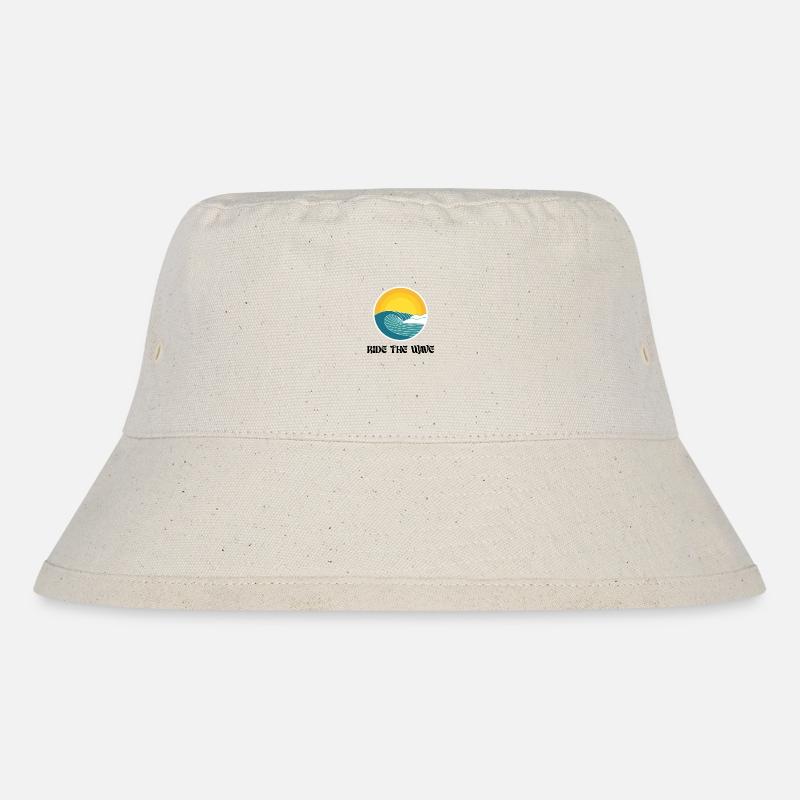 Ride the wave - Stanley/Stella recycelter Bucket Hat - Naturweiß