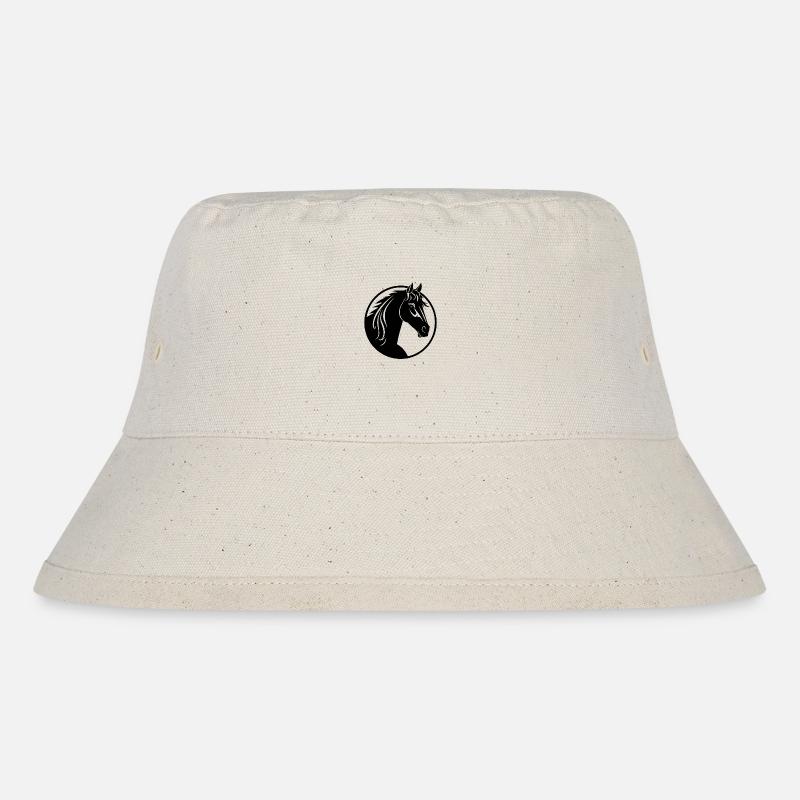 Pferd Pferdekopf Pony - Stanley/Stella recycelter Bucket Hat - Naturweiß