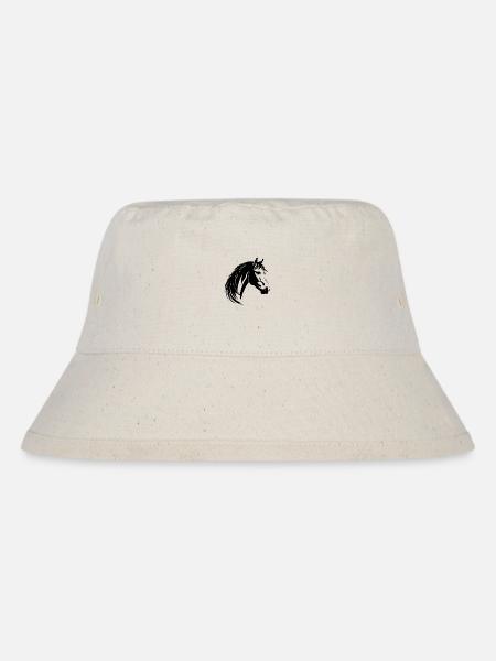 Pferd Pferdekopf Pony - Stanley/Stella recycelter Bucket Hat - Naturweiß