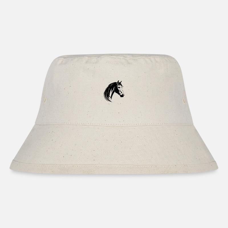 Pferd Pferdekopf Pony - Stanley/Stella recycelter Bucket Hat - Naturweiß