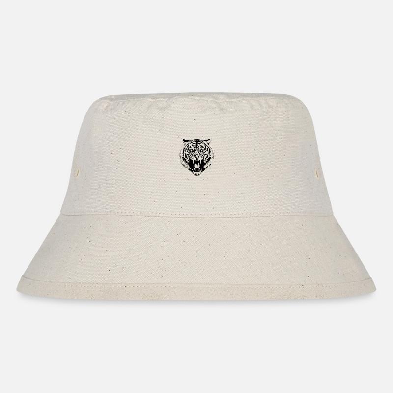 Tiger Raubkatze - Stanley/Stella recycelter Bucket Hat - Naturweiß