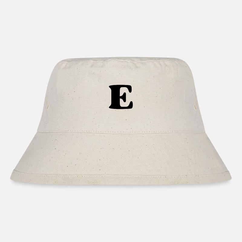 Buchstabe e - Stanley/Stella recycelter Bucket Hat - Naturweiß