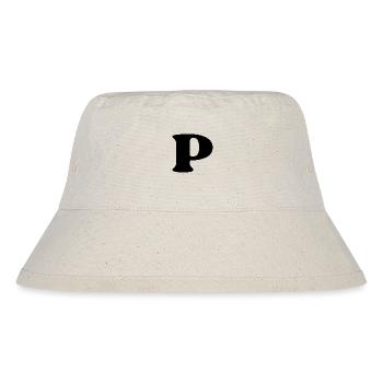 Letter p - Stanley/Stella Recycled Bucket Hat - natural - Front