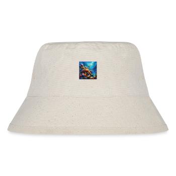Lebendiges Korallenriff Aquarium Unterwasser Kunst - Stanley/Stella recycelter Bucket Hat - Naturweiß - Vorne