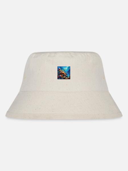 Lebendiges Korallenriff Aquarium Unterwasser Kunst - Stanley/Stella recycelter Bucket Hat - Naturweiß