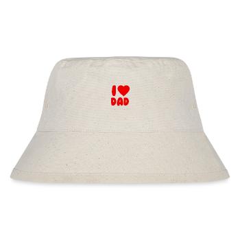 I Love Dad - Stanley/Stella Recycled Bucket Hat - natural - Front