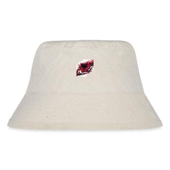 Albanisches Fußball Design - Stanley/Stella recycelter Bucket Hat - Naturweiß - Vorne