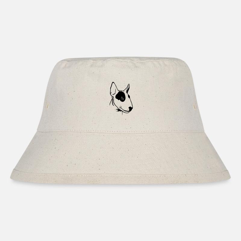 Bull Terrier - Stanley/Stella recycelter Bucket Hat - Naturweiß