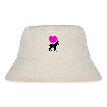 Esel - Stanley/Stella recycelter Bucket Hat - Naturweiß - Vorne