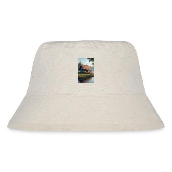 Charming lakeside cabin - Stanley/Stella Recycled Bucket Hat - natural - Front
