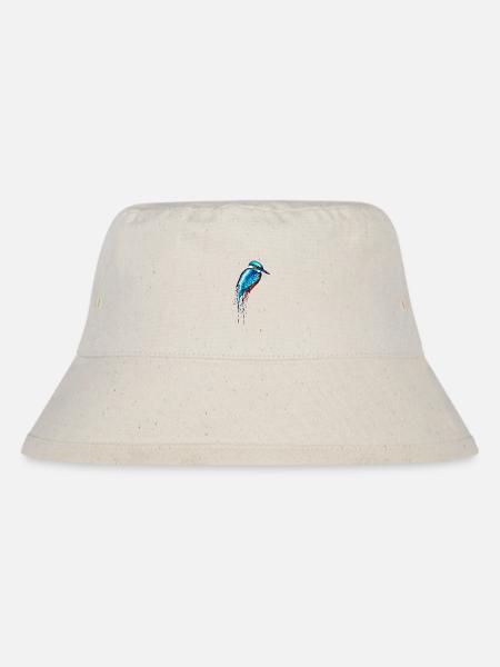 Aquarell Eisvogel - Stanley/Stella recycelter Bucket Hat - Naturweiß