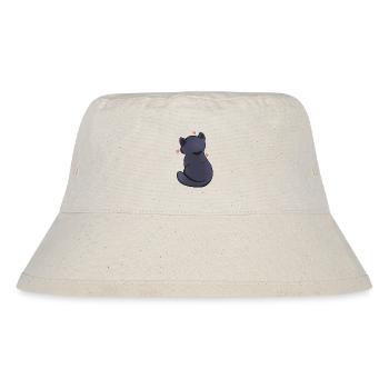 Funny Kawaii Black Cat, Annoyed Cat - Stanley/Stella Recycled Bucket Hat - natural - Front
