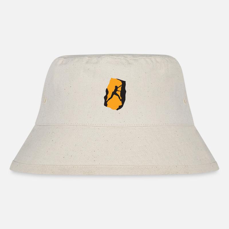 Rock Climbing - Stanley/Stella Recycled Bucket Hat - natural