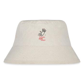 Nur Gucken, Nicht Anfassen! (Angry / 2C) - Stanley/Stella recycelter Bucket Hat - Naturweiß - Vorne