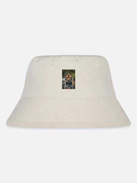 Tiger im Wasser | AI - Stanley/Stella recycelter Bucket Hat - Naturweiß