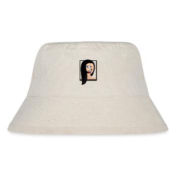 Lächelnde brünette Frau - Stanley/Stella recycelter Bucket Hat - Naturweiß - Vorne