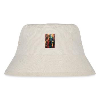 Farbige Schädel-Panel-Kunst - Stanley/Stella recycelter Bucket Hat - Naturweiß - Vorne
