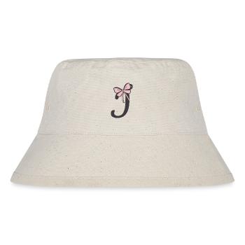 Anfangsbuchstabe i Schleifchen - Stanley/Stella recycelter Bucket Hat - Naturweiß - Vorne