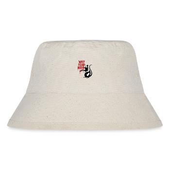 Ratte und Blutschrift: Warum Angst vor dem Tod - Stanley/Stella recycelter Bucket Hat - Naturweiß - Vorne