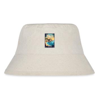 Explore Captivating Tossa de Mar in Spain - Stanley/Stella Recycled Bucket Hat - natural - Front