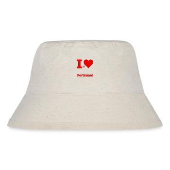 Ich liebe Dortmund - Stanley/Stella recycelter Bucket Hat - Naturweiß - Vorne