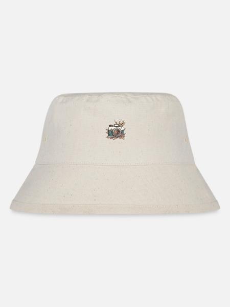 Coole Vintage Retro Kamera Boho Style - Stanley/Stella recycelter Bucket Hat - Naturweiß