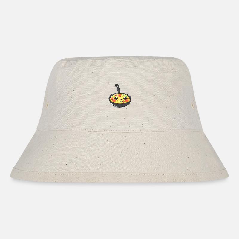 Cute Pan Scrambled Eggs Comic - Stanley/Stella Recycled Bucket Hat - natural