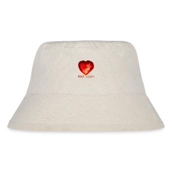 Best MOM. Abstract red watercolor heart . - Stanley/Stella recycelter Bucket Hat - Naturweiß - Vorne