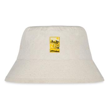 Wüstenlandschaft mit Sonnen und Dünen - Stanley/Stella recycelter Bucket Hat - Naturweiß - Vorne