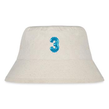 3rd Birthday Shirt, Blue Balloon Helium - Stanley/Stella Recycled Bucket Hat - natural - Front