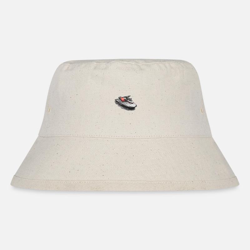 Action am Jetski - Stanley/Stella recycelter Bucket Hat - Naturweiß