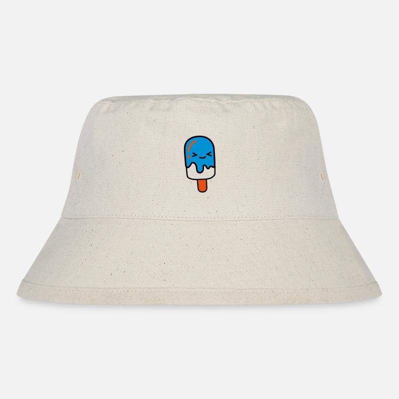 Eis mit Gesicht - Stanley/Stella recycelter Bucket Hat - Naturweiß