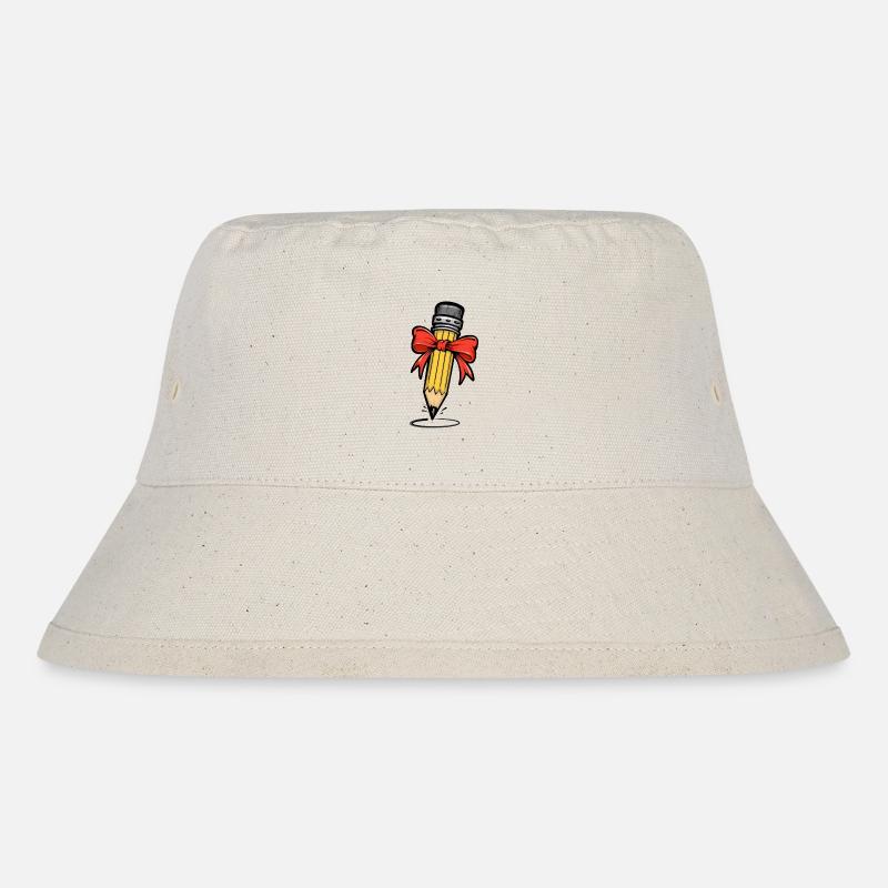 Stift Bleistift Kunst - Stanley/Stella recycelter Bucket Hat - Naturweiß