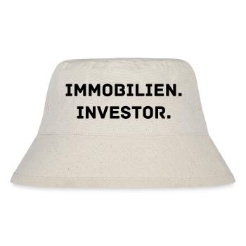 Immobilien . Investor - Stanley/Stella recycelter Bucket Hat - Naturweiß - Vorne