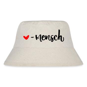 liebling mensch herz herzensmensch valentinstag - Stanley/Stella recycelter Bucket Hat - Naturweiß - Vorne