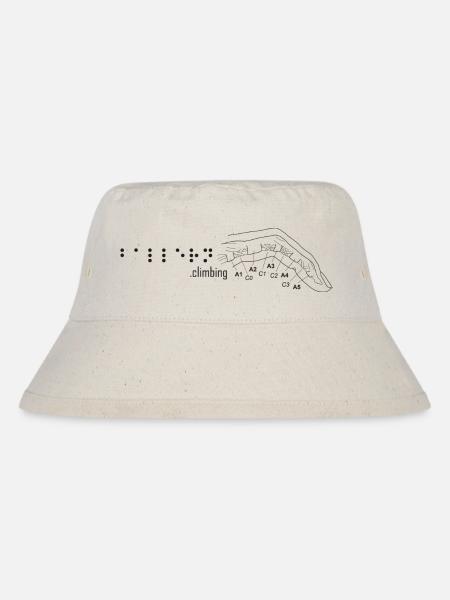 Crimp2 braille - Stanley/Stella recycelter Bucket Hat - Naturweiß