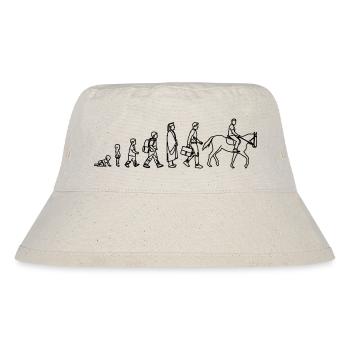 Evolution vom Kind zum Reiter - Stanley/Stella recycelter Bucket Hat - Naturweiß - Vorne