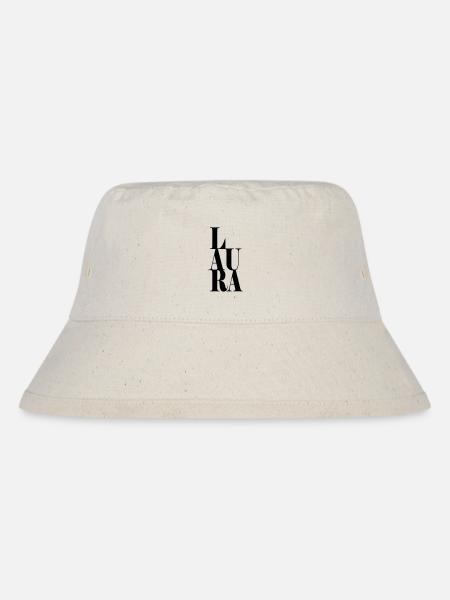 Laura Surname First name Modern font Word Art - Stanley/Stella Recycled Bucket Hat - natural