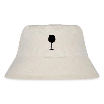 Weinglas, Wein trinken Wein - Stanley/Stella recycelter Bucket Hat - Naturweiß - Vorne