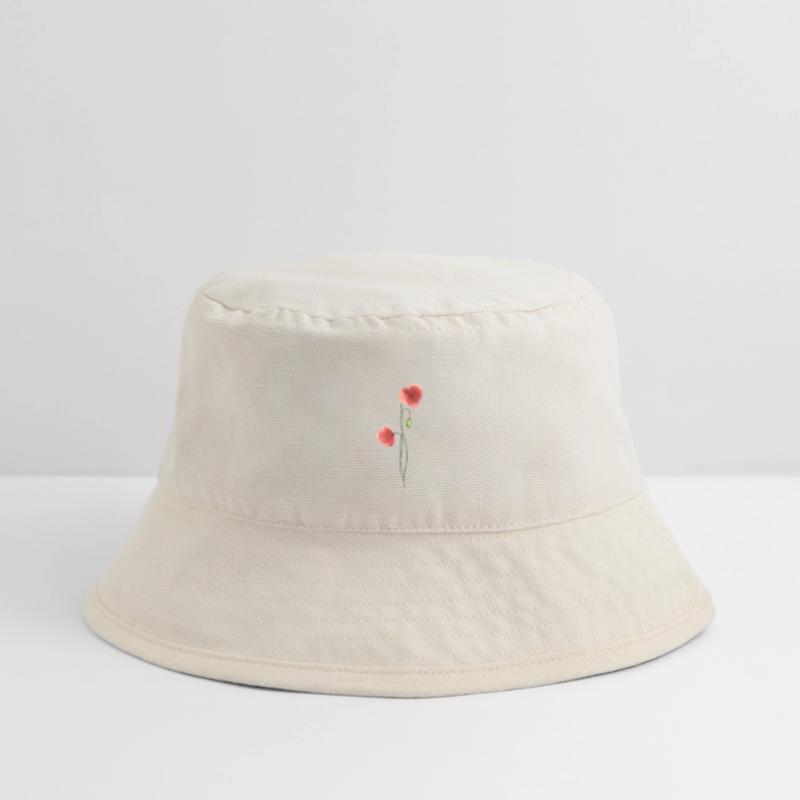 Blume: roter Mohn Stanley/Stella recycelter Bucket Hat