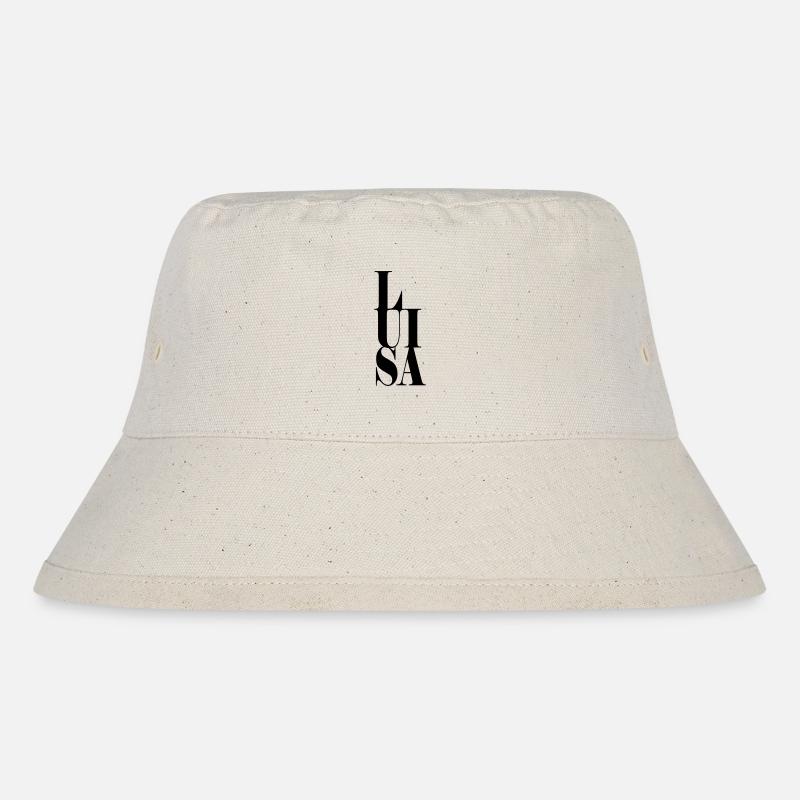 Luisa Name Vorname Moderne Schrift Wort Art - Stanley/Stella recycelter Bucket Hat - Naturweiß
