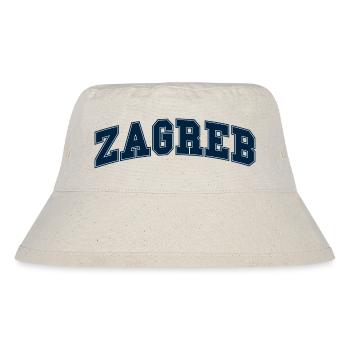 Zagreb Varsity lettering - Stanley/Stella Recycled Bucket Hat - natural - Front