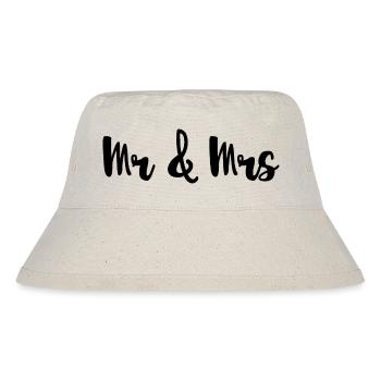 Mr & Mrs Design für Hochzeiten - Stanley/Stella recycelter Bucket Hat - Naturweiß - Vorne