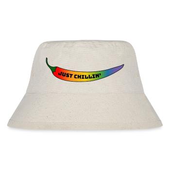 CSD Gay T Shirt Rainbow Chili just chillin - Stanley/Stella Recycled Bucket Hat - natural - Front