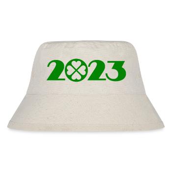 Patricks Tag 2023, Kleeblatt 2023 - Stanley/Stella recycelter Bucket Hat - Naturweiß - Vorne