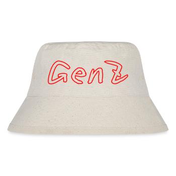 GenZ Graffiti Red - Stanley/Stella Recycled Bucket Hat - natural - Front