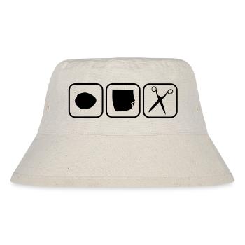 schnick schnack schnuck - Rock paper scissors - Stanley/Stella recycelter Bucket Hat - Naturweiß - Vorne